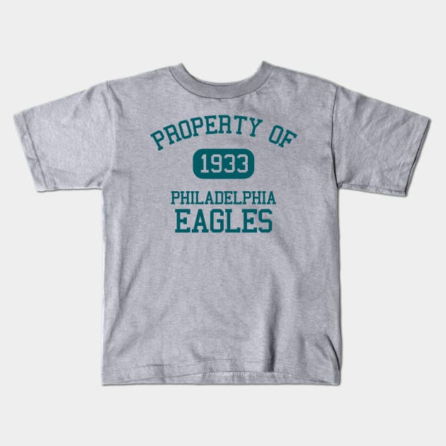 Property of Philadelphia Eagles Kids T-Shirt by Funnyteesforme